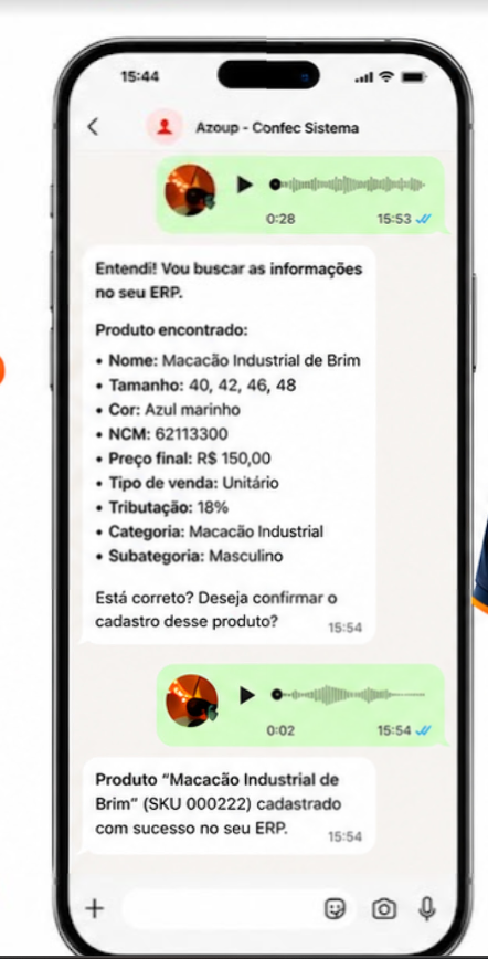 Assistente do Confec Azoup pelo WhatsApp